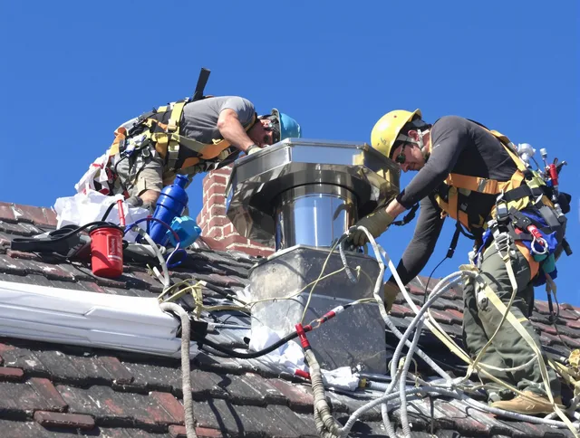 Protective chimney cap installed by Wadsworth Chimney Sweep in Wadsworth, OH