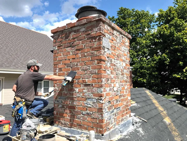 Completed chimney rebuild by Wadsworth Chimney Sweep in Wadsworth, OH