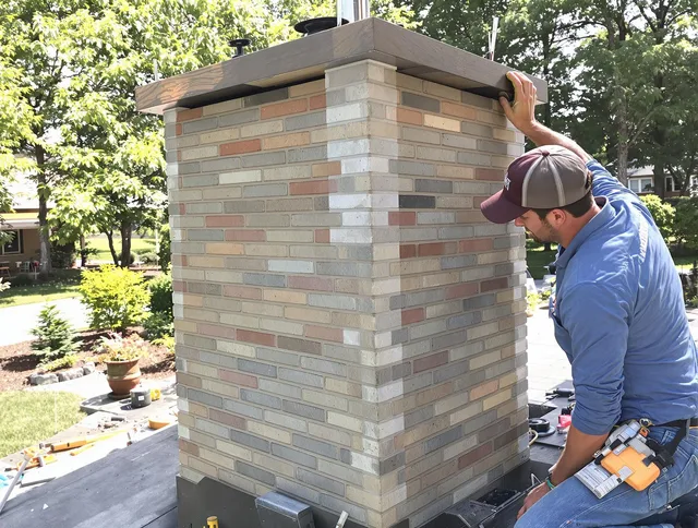 Wadsworth Chimney Sweep completing a modern chimney remodel in Wadsworth, OH