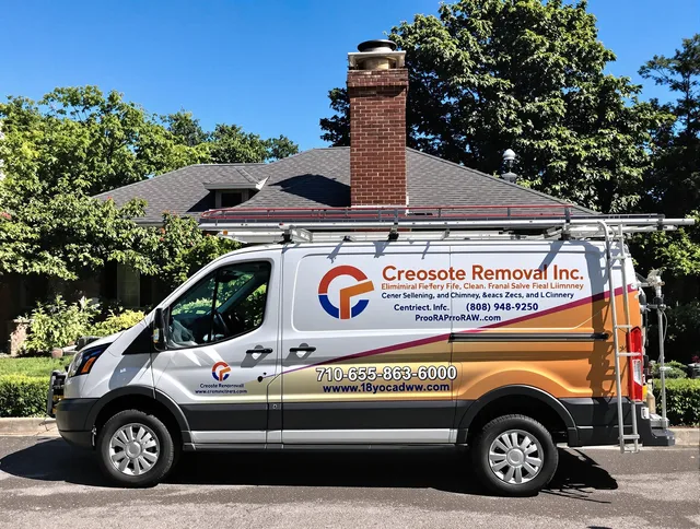 Wadsworth Chimney Sweep technician removing creosote safely in Wadsworth, OH