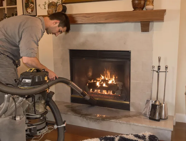 Routine fireplace upkeep by Wadsworth Chimney Sweep in Wadsworth, OH