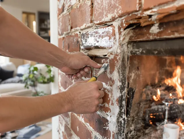Routine fireplace repair by Wadsworth Chimney Sweep in Wadsworth, OH