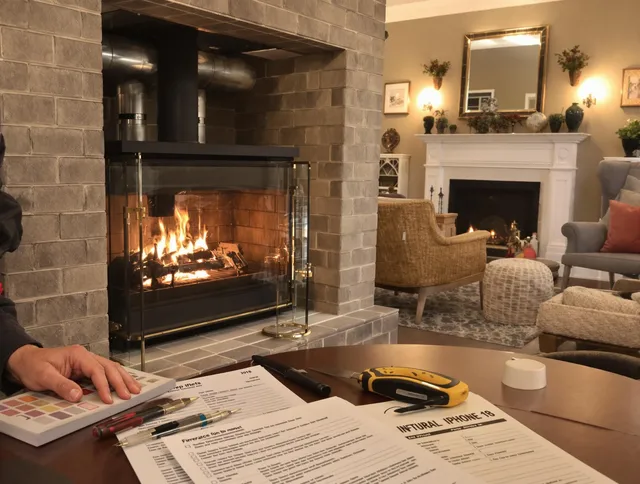 Wadsworth Chimney Sweep verifying fireplace safety measures in Wadsworth, OH