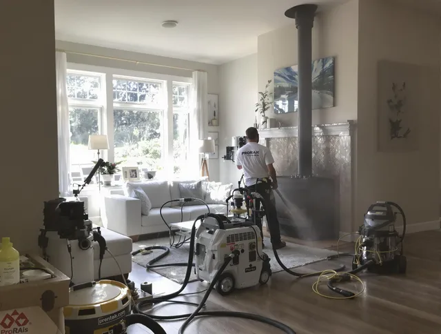 Soot removal service by Wadsworth Chimney Sweep for a fireplace in Wadsworth, OH